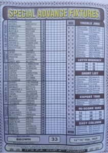 Week 33 Special advance fixtures 2026
