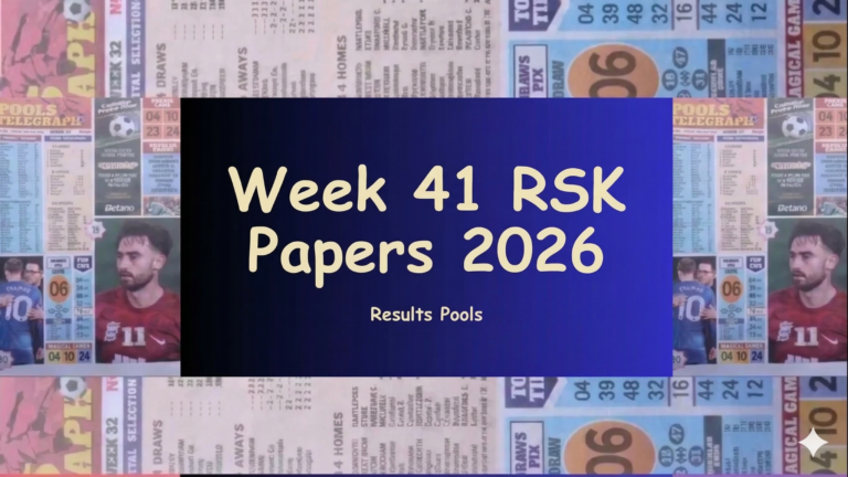 Week 41 RSK Pool Papers Capital International, Bob Morton, Soccer X Research