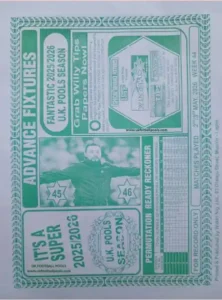 week 44 special advance fixtures 2026 back page