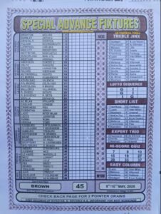 week 45 special advance fixtures 2026 front page